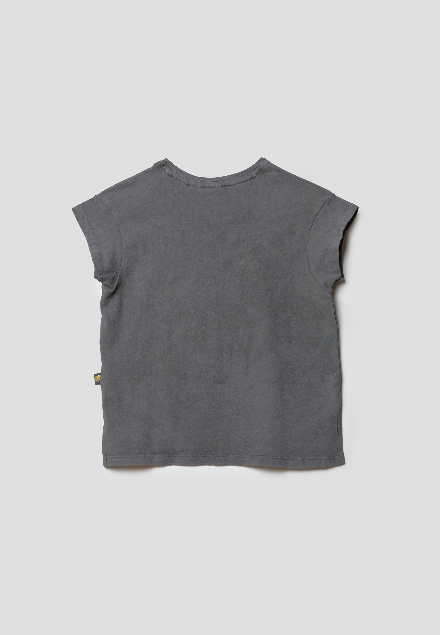 Camiseta manga corta estampado gris niña | Koroshi