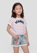 Top de rayas blanco niña | Koroshi