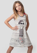 Vestido de tirantes de rayas azul marino niña | Koroshi
