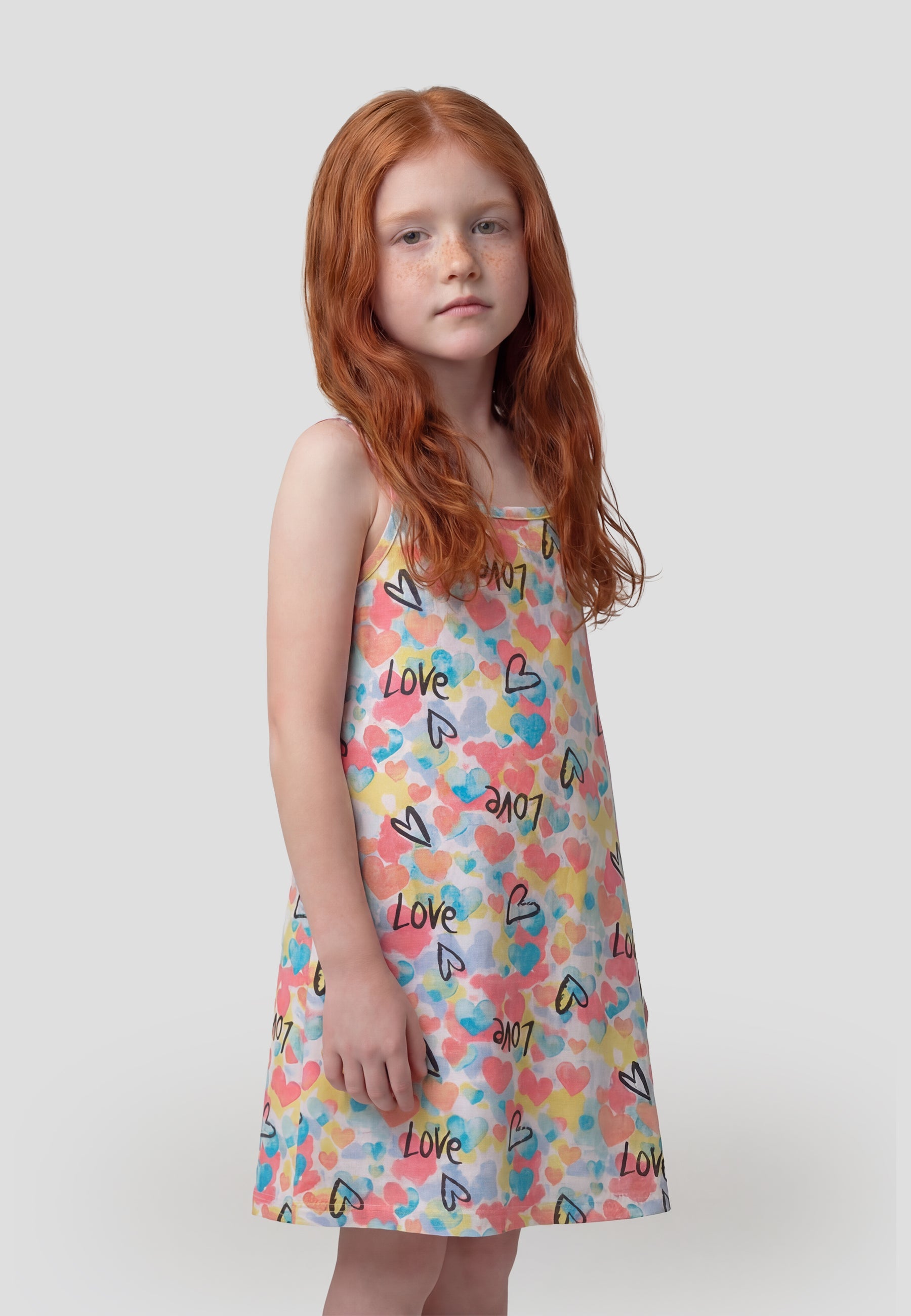 Vestido de tirantes estampado floral niña | Koroshi