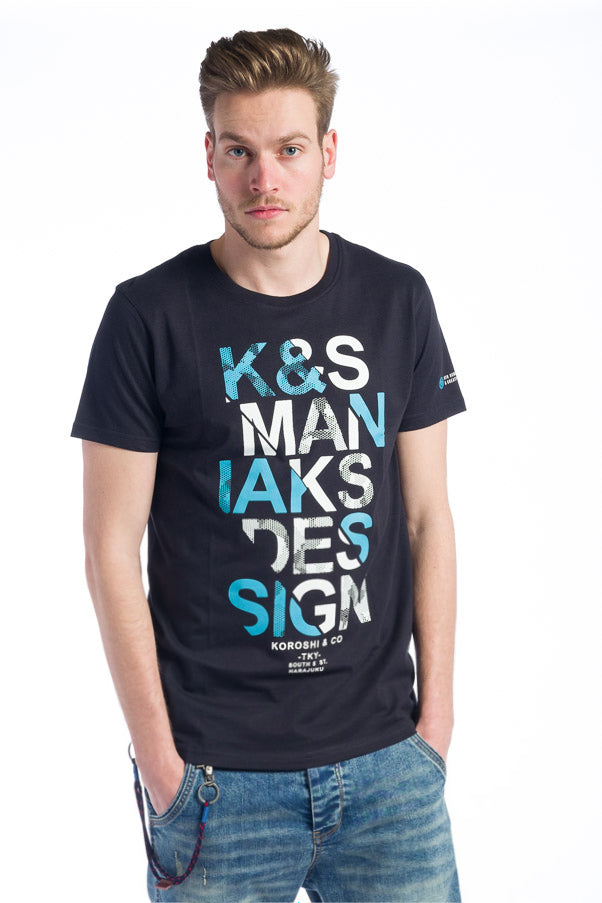Camiseta manga corta hombre estampado maniaks cuello redondo
