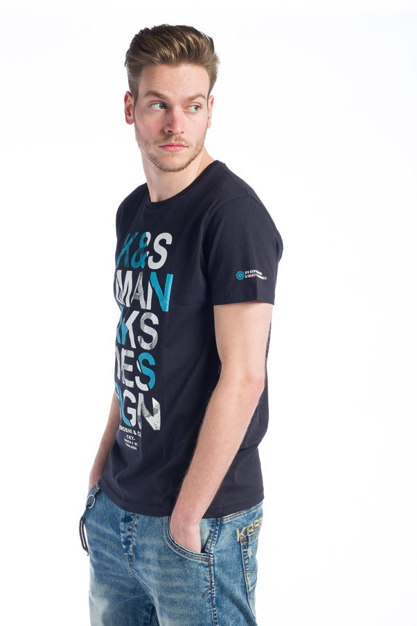 Camiseta manga corta hombre estampado maniaks cuello redondo