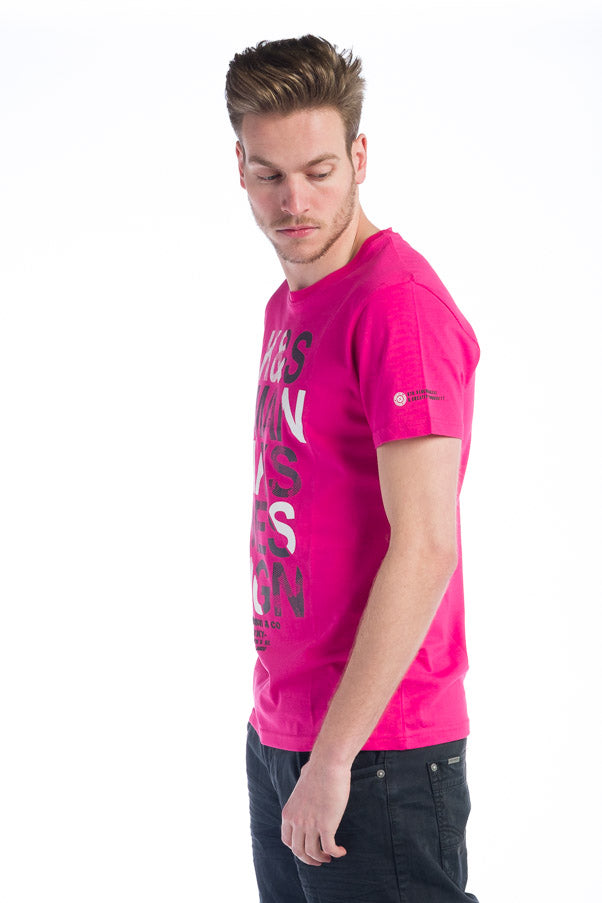 Camiseta manga corta hombre estampado maniaks cuello redondo