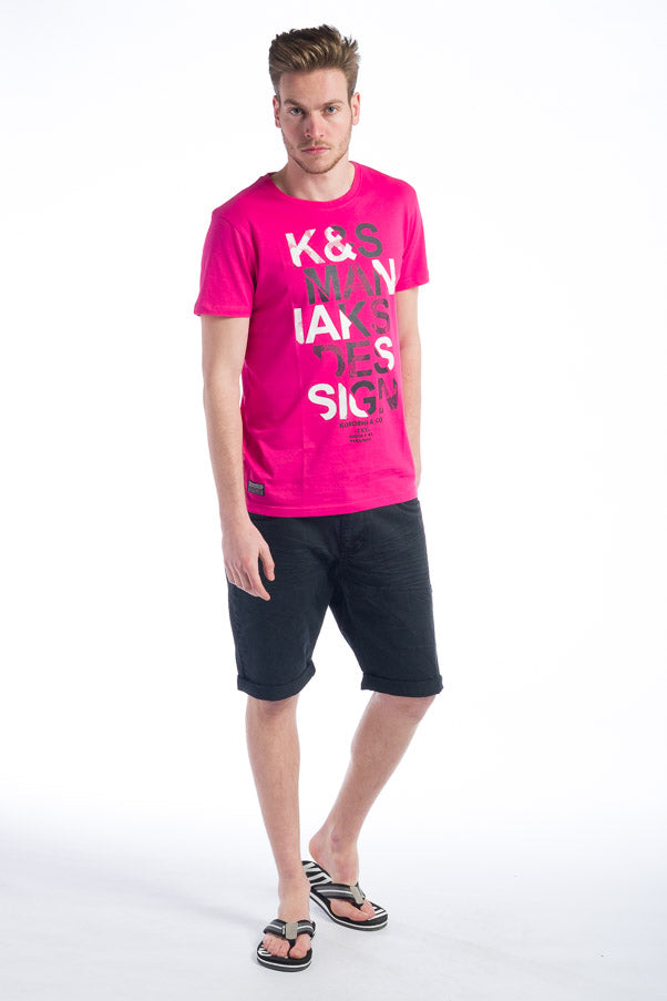 Camiseta manga corta hombre estampado maniaks cuello redondo