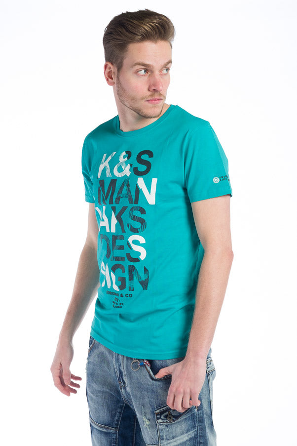 Camiseta manga corta hombre estampado maniaks cuello redondo