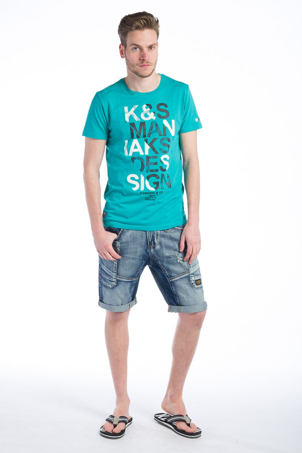 Camiseta manga corta hombre estampado maniaks cuello redondo