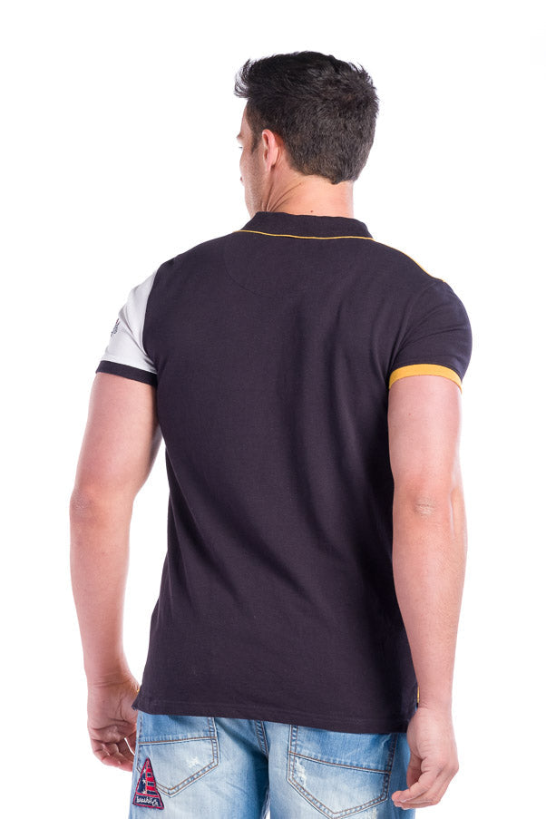 Polo pique manga corta hombre algodón elástico