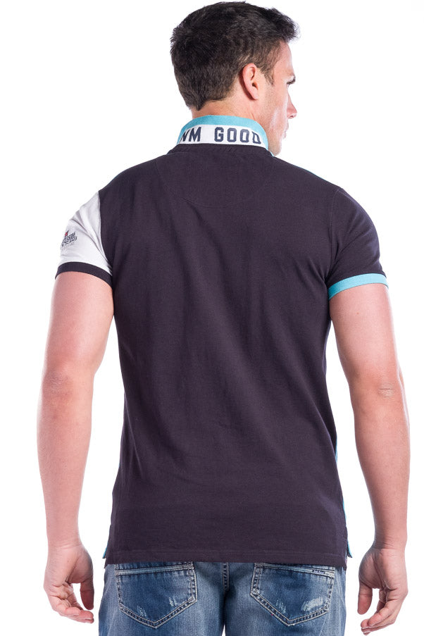 Polo pique manga corta hombre algodón elástico