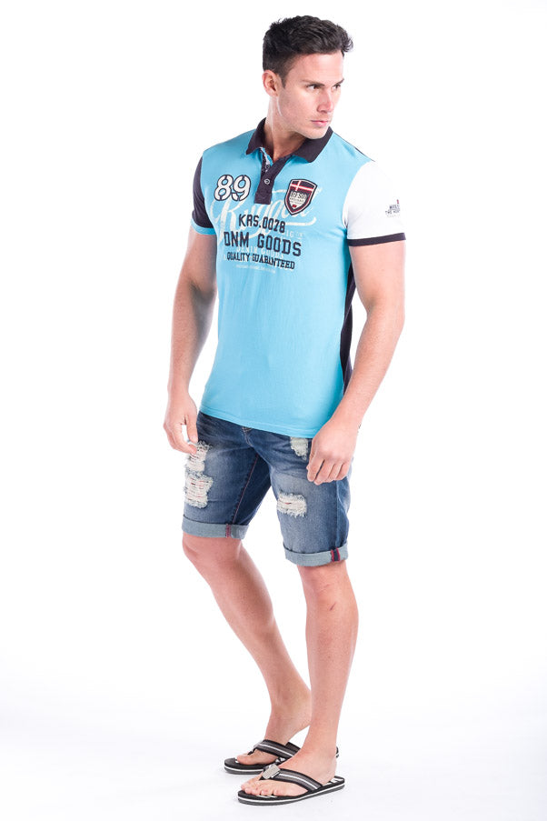 Polo pique manga corta hombre algodón elástico