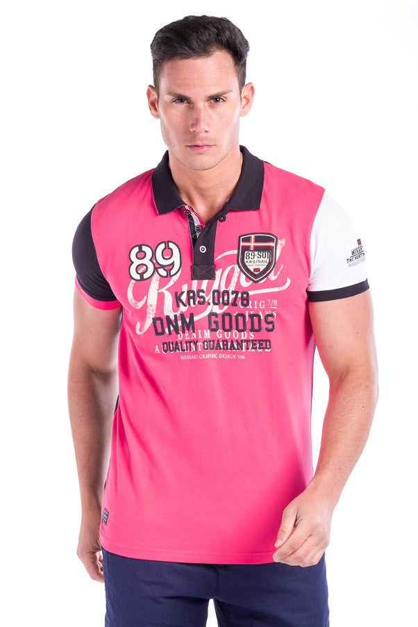Polo pique manga corta hombre algodón elástico