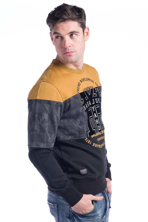 Sudadera combinada hombre