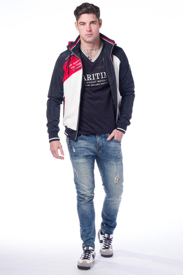 Chaqueta sport sudadera cremallera con capucha | hombre