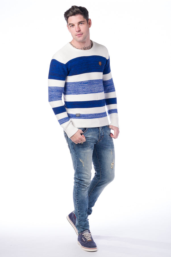 Jersey punto tricot rayas | moda hombre