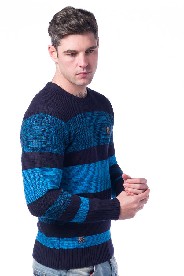 Jersey punto tricot rayas | moda hombre