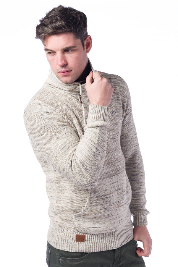 Jersey punto tricot cuello smoking hombre