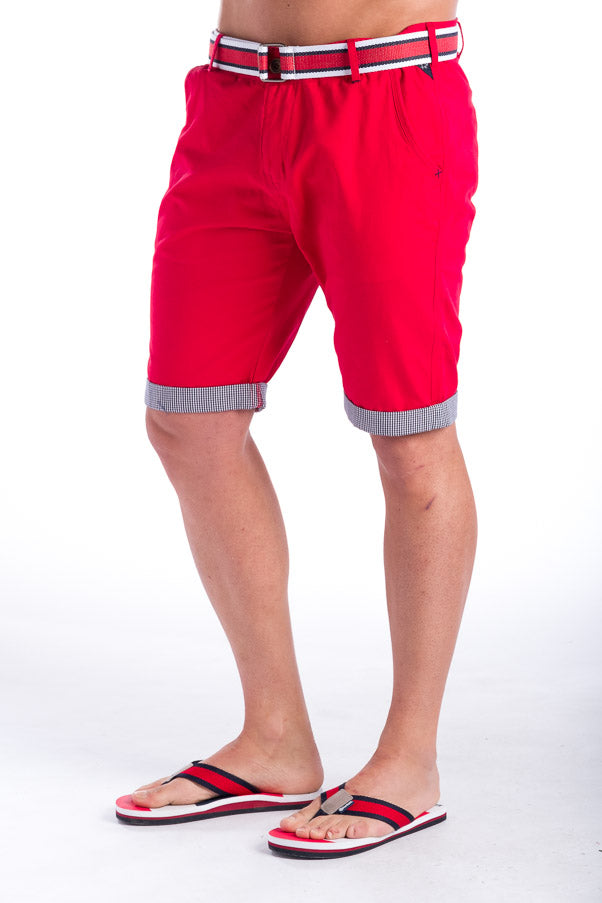 Bermuda Chino Algodón con Cinturón Hombre – Koroshi 28324