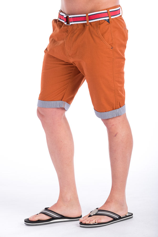 Bermuda Chino Algodón con Cinturón Hombre – Koroshi 28324