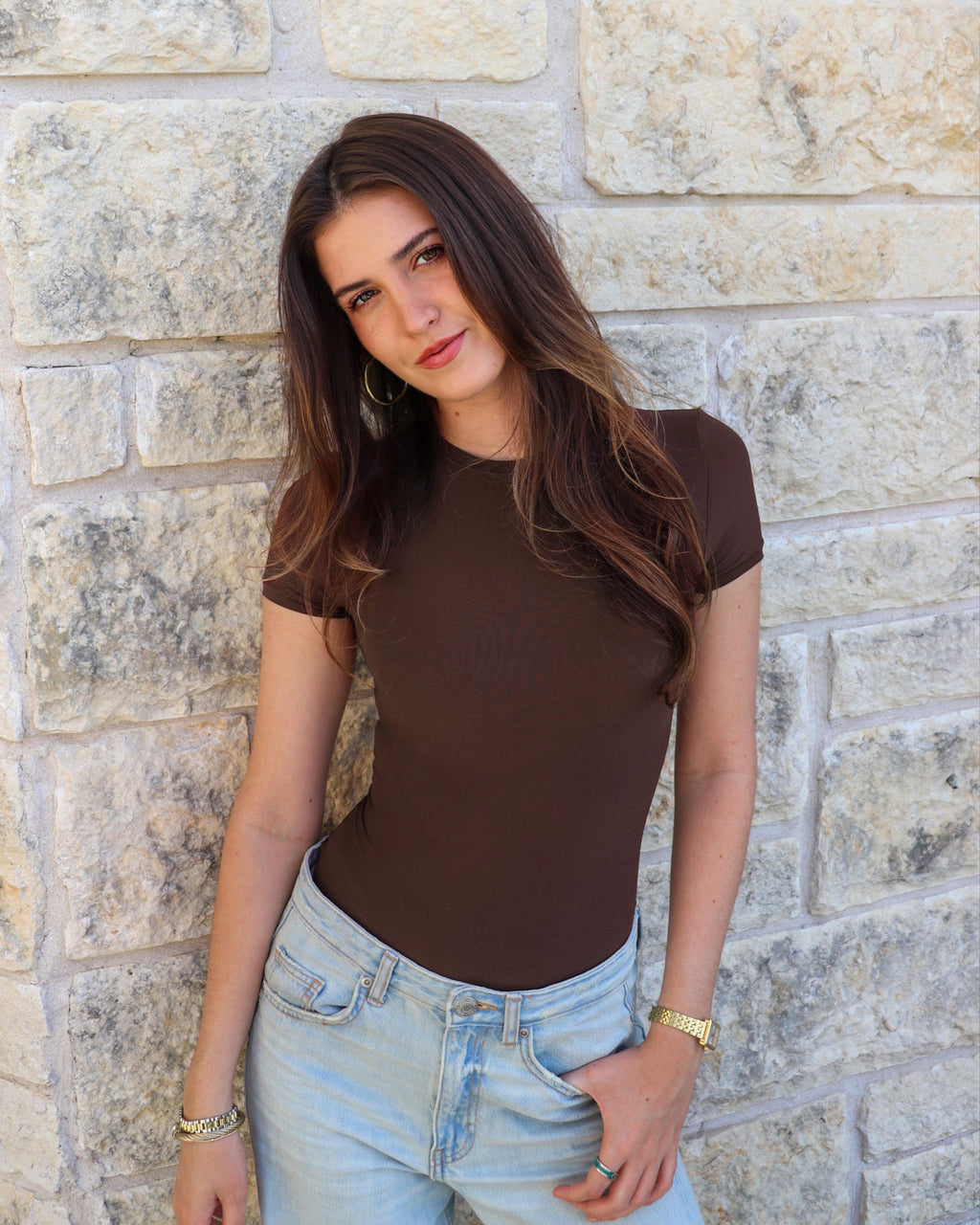 Buttery Soft Crew Neck Bodysuit - Short Sleeve