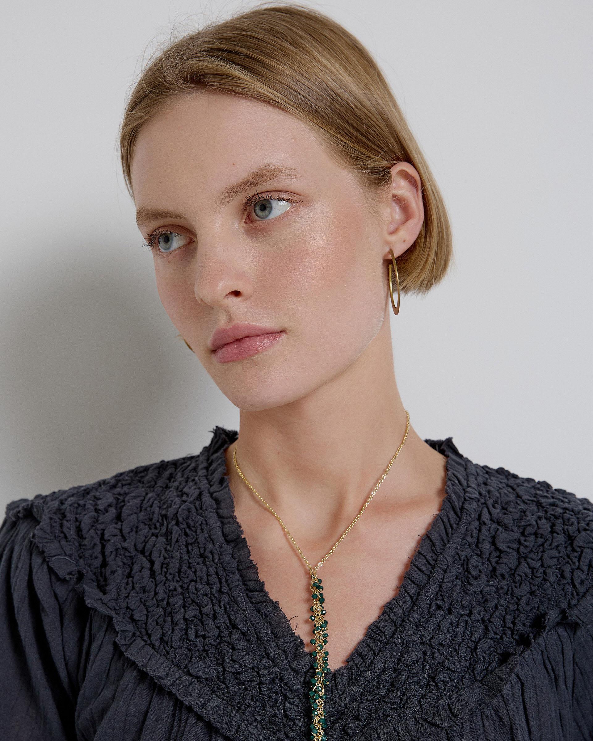Collar Corbetero Tira Bolitas Verde