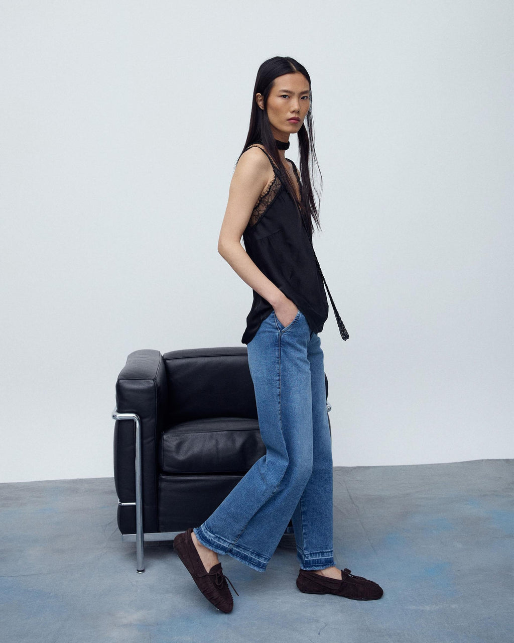 Jeans Ancho Recto Azul