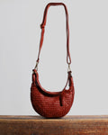 Bolso Piel Trenzada Rojo