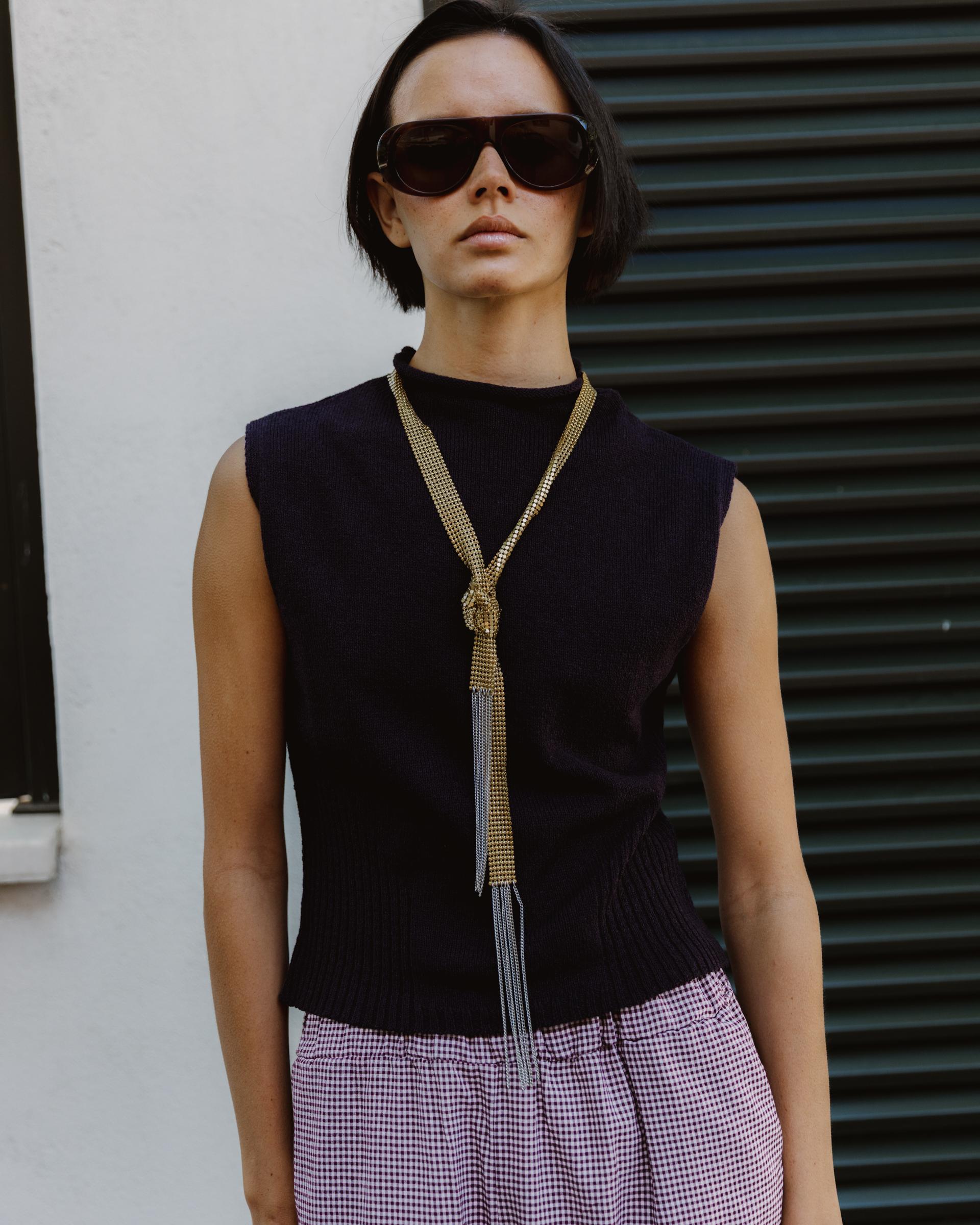 Top Punto Detalle Rib Morado