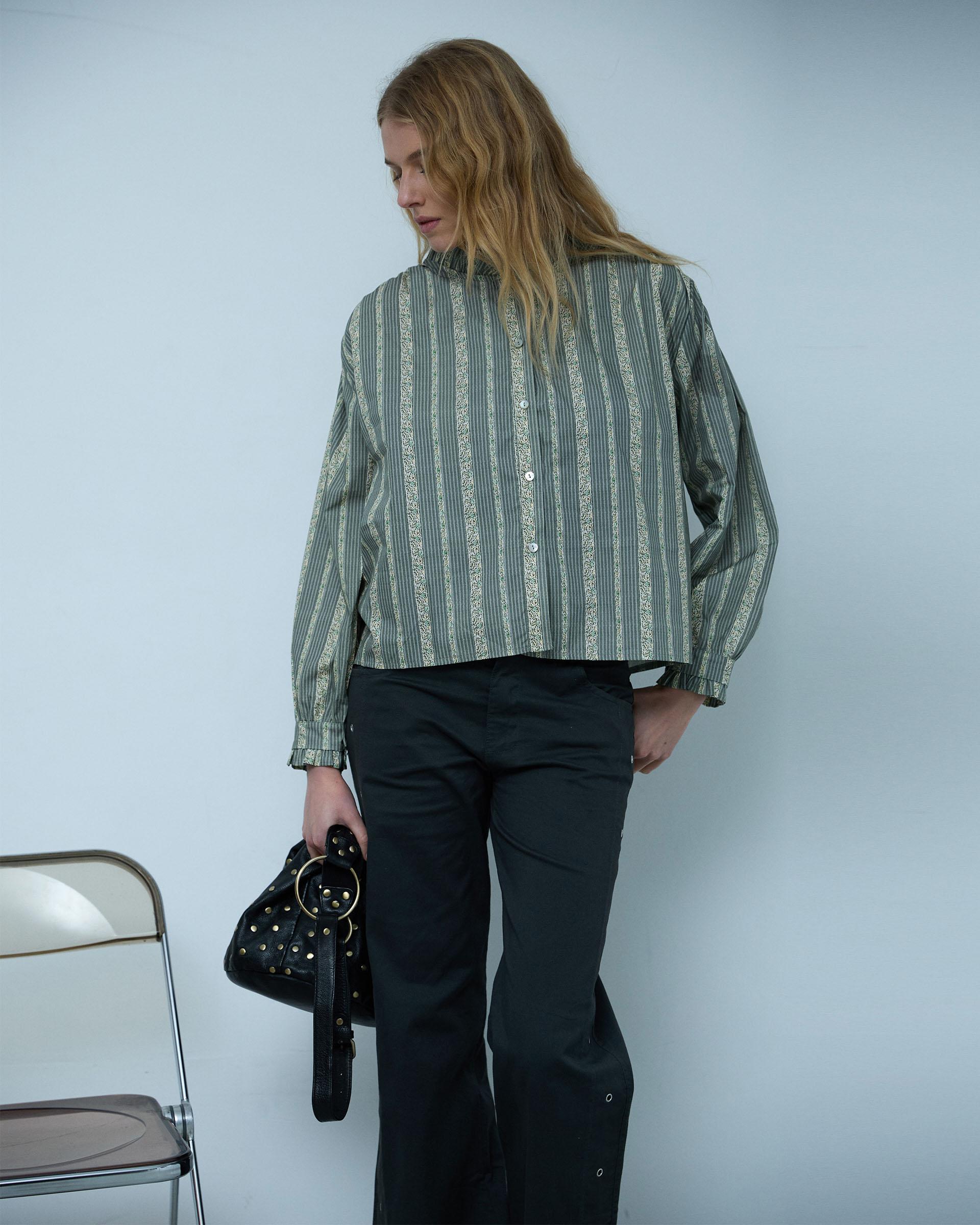 Blusa Rayas Estampadas Verde