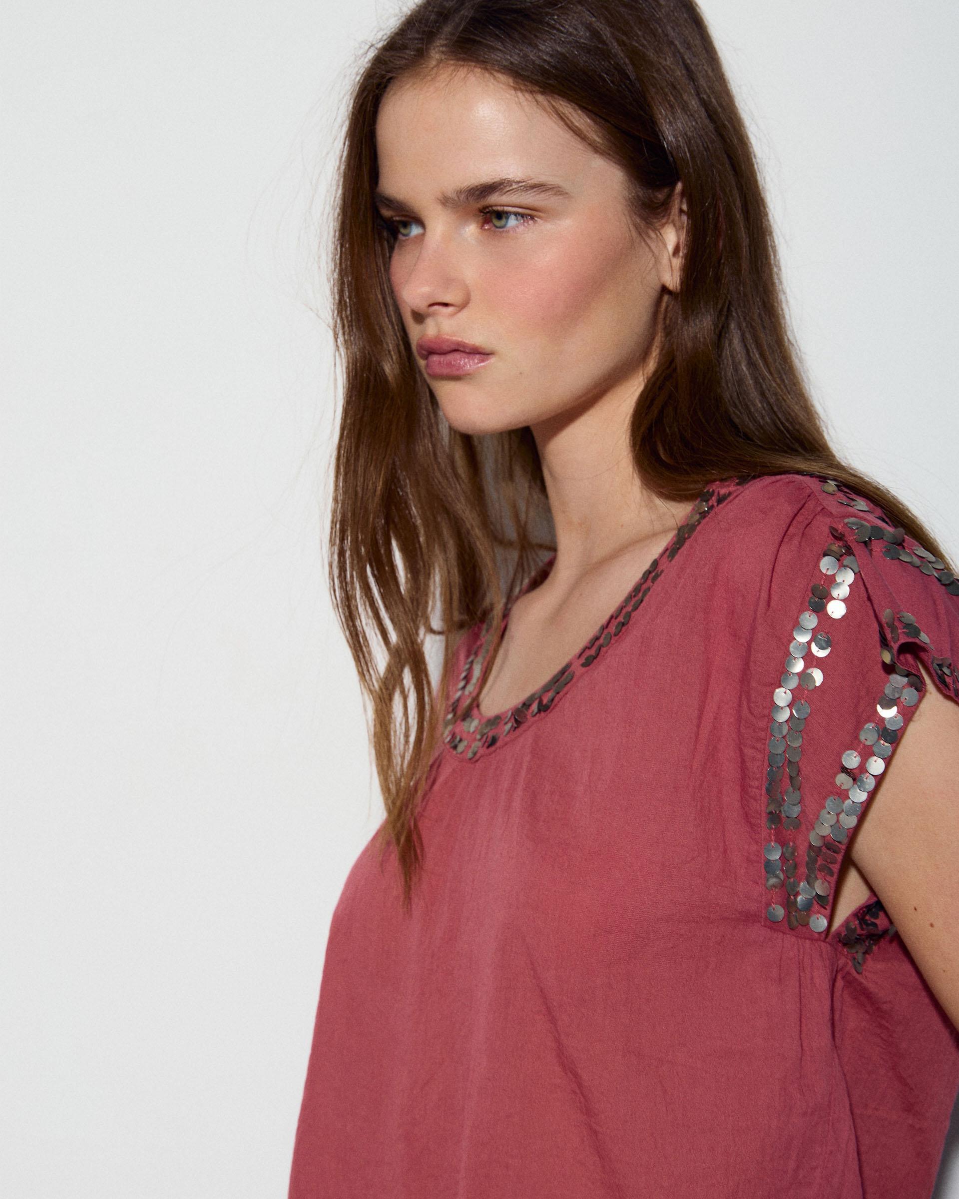 Blusa Lentejuelas Rosa