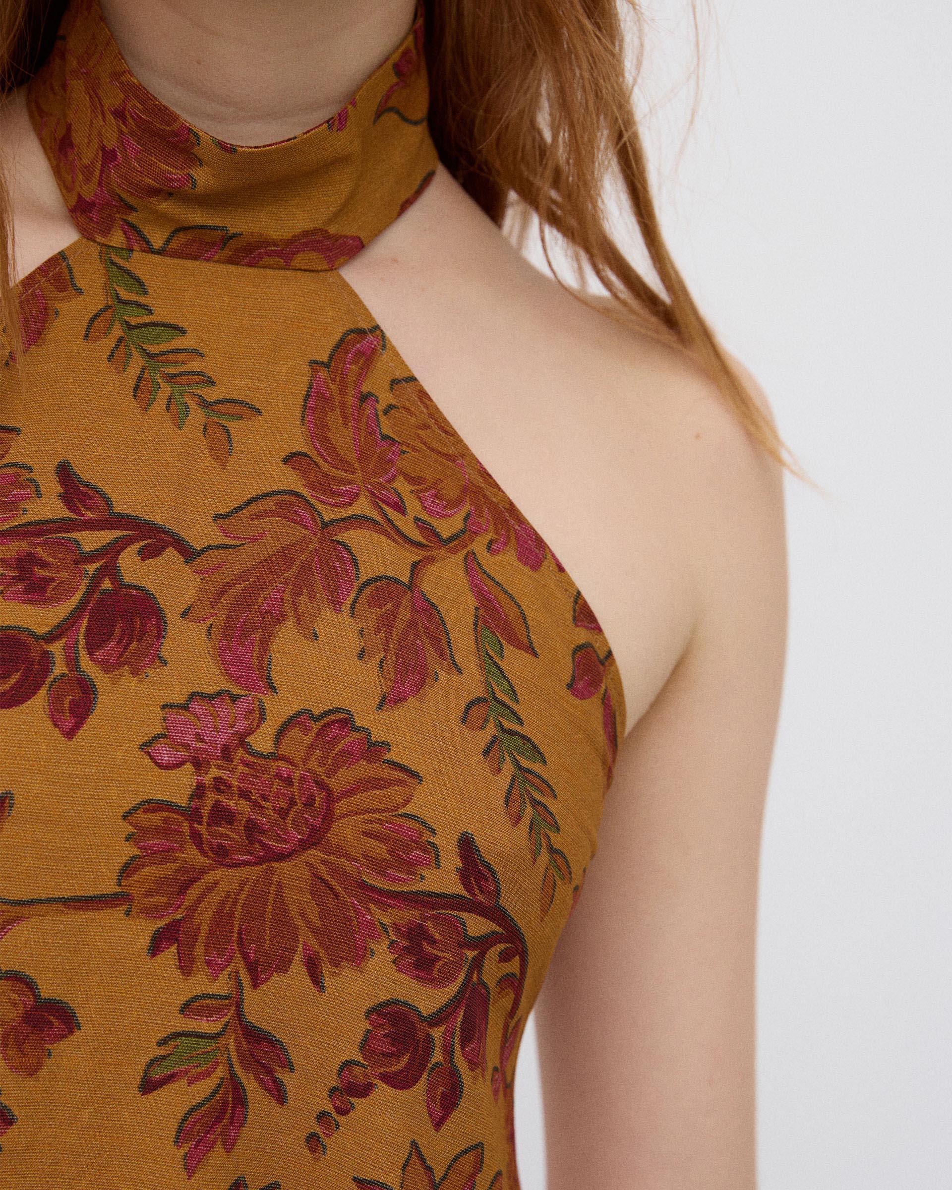 Top Estampado Floral Espalda Multicolor