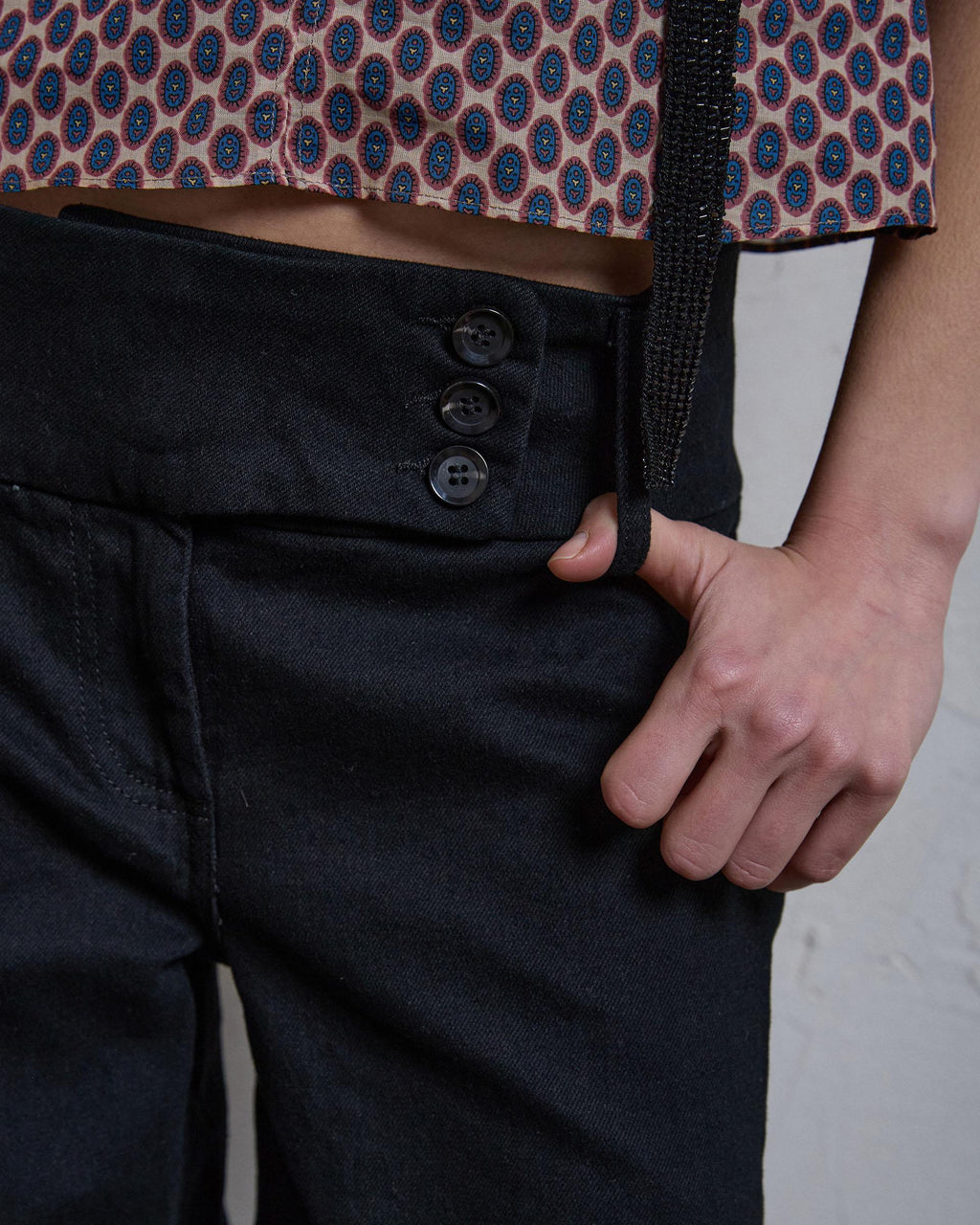 Jeans Triple Cinturilla Negro