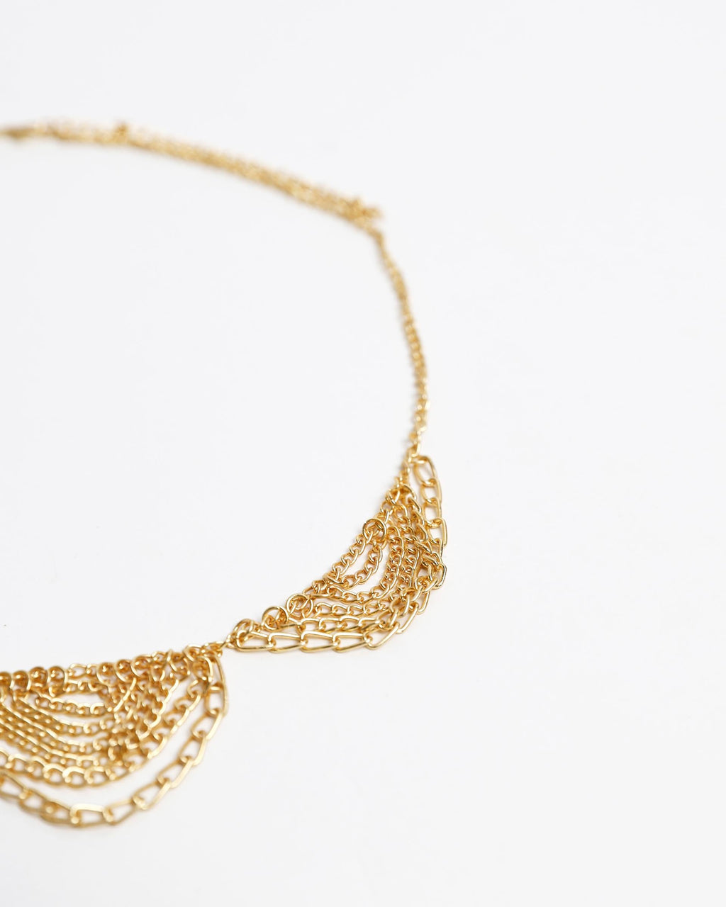 Collar Cadenas Semicírculos Oro