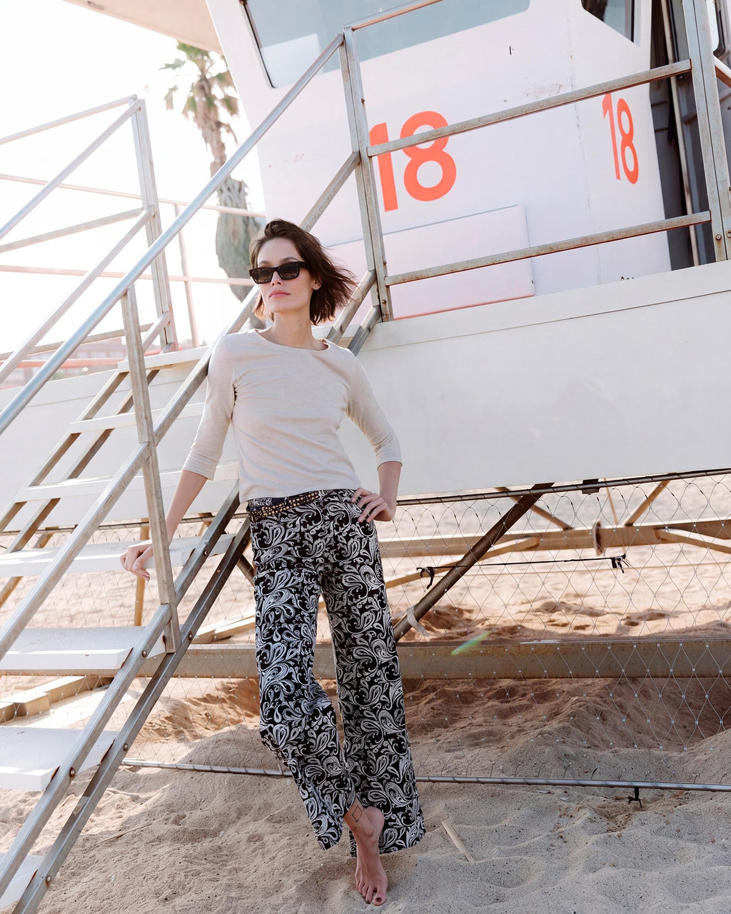 Jeans Estampado Amebas Negro