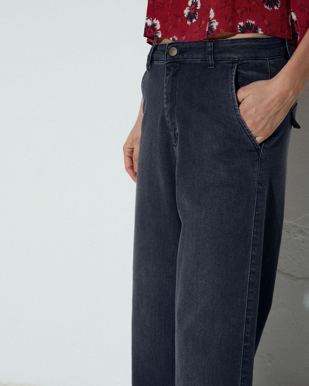 Jeans Ancho Recto Antracita