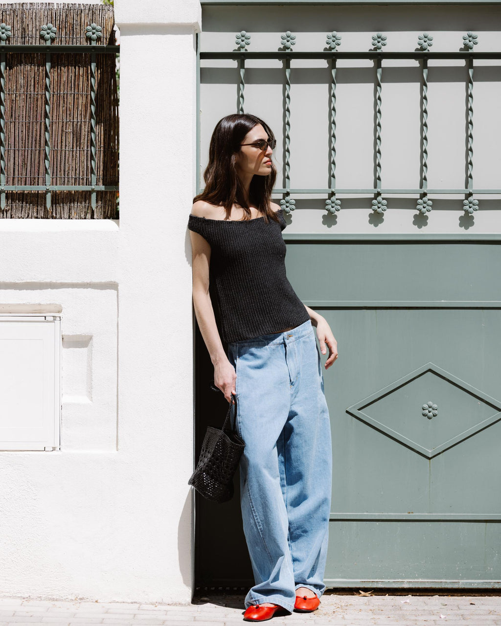 Top Punto Escote Bardot Lurex Antracita