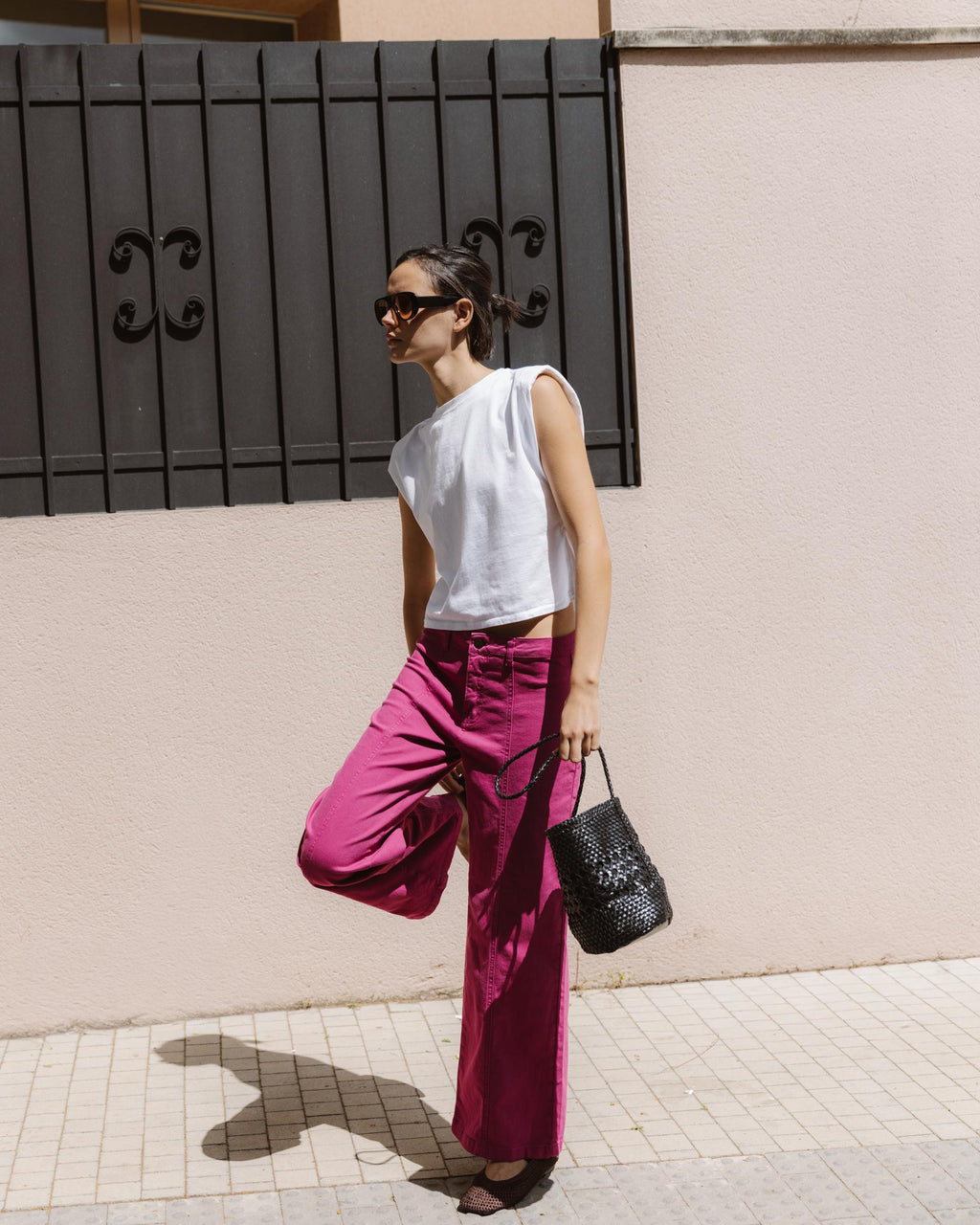 Pantalón Estrellas Traseras Fucsia
