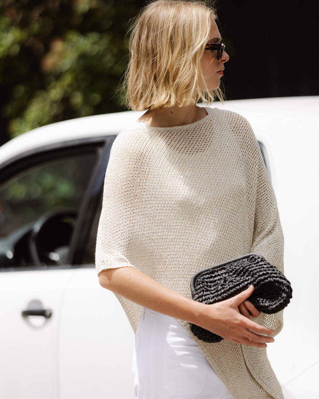 Poncho Lurex Crudo