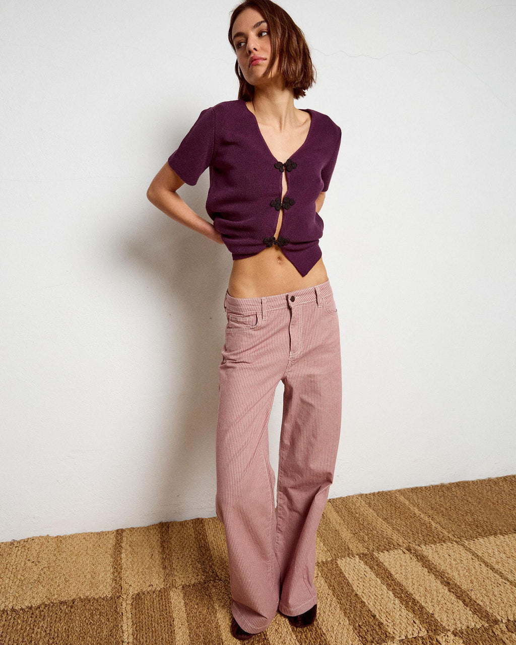 Jeans Rayas Rosa