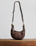 Bolso de Piel Trenzada Marrón
