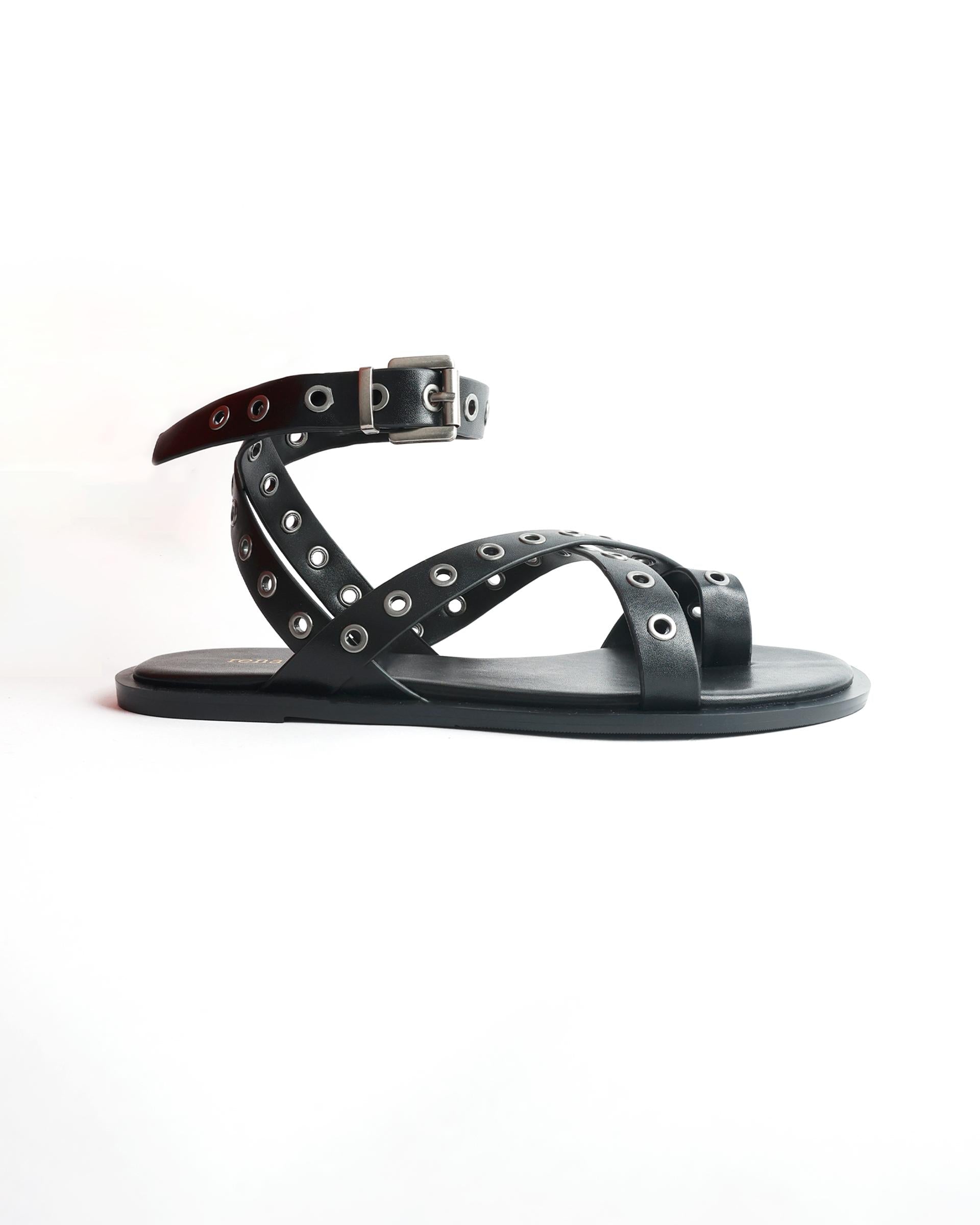 Sandalia Eyelets Negro