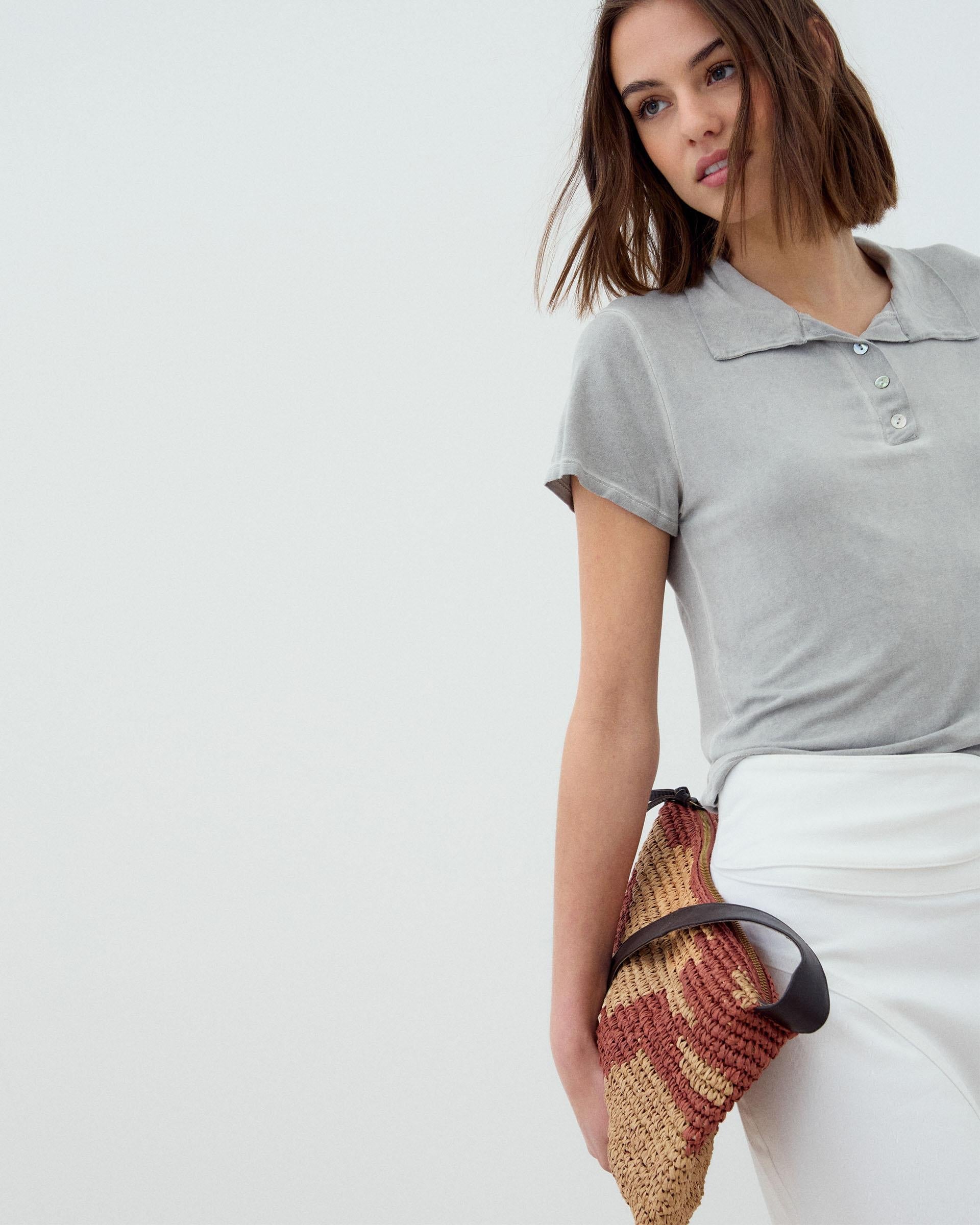 Camiseta Polo Gris