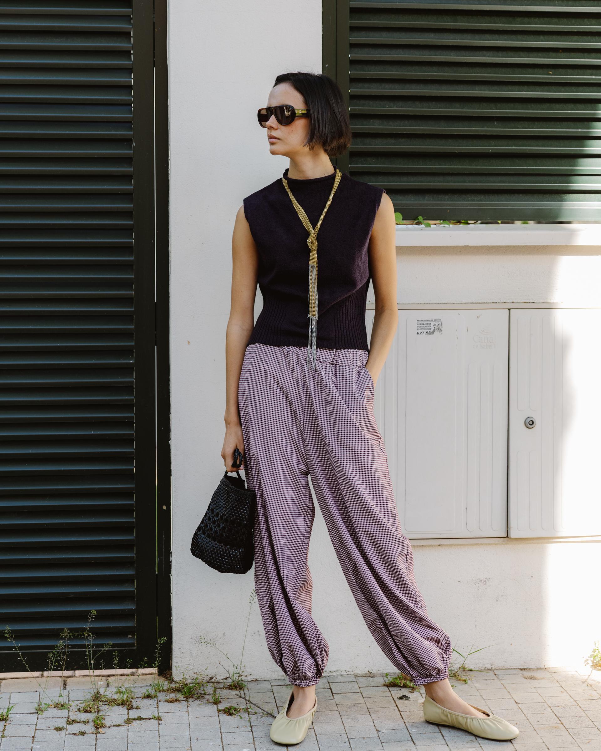 Top Punto Detalle Rib Morado