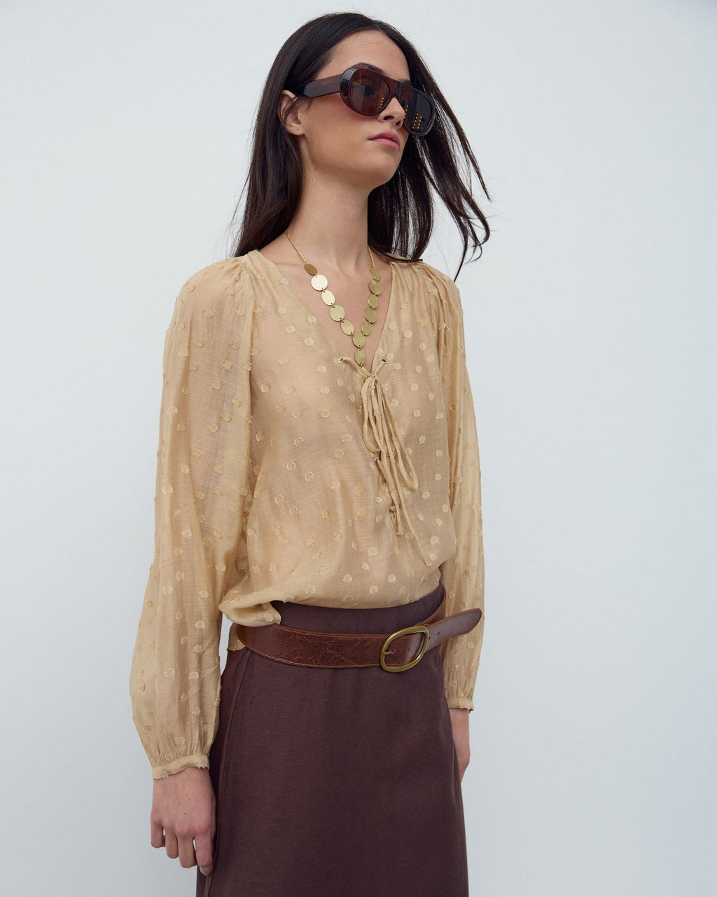 Blusa Topos Lazada Crudo