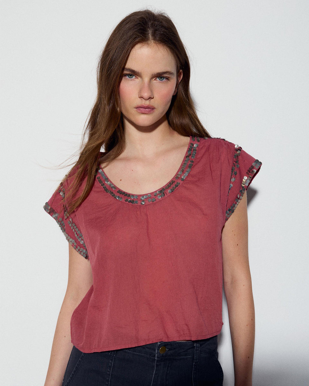 Blusa Lentejuelas Rosa