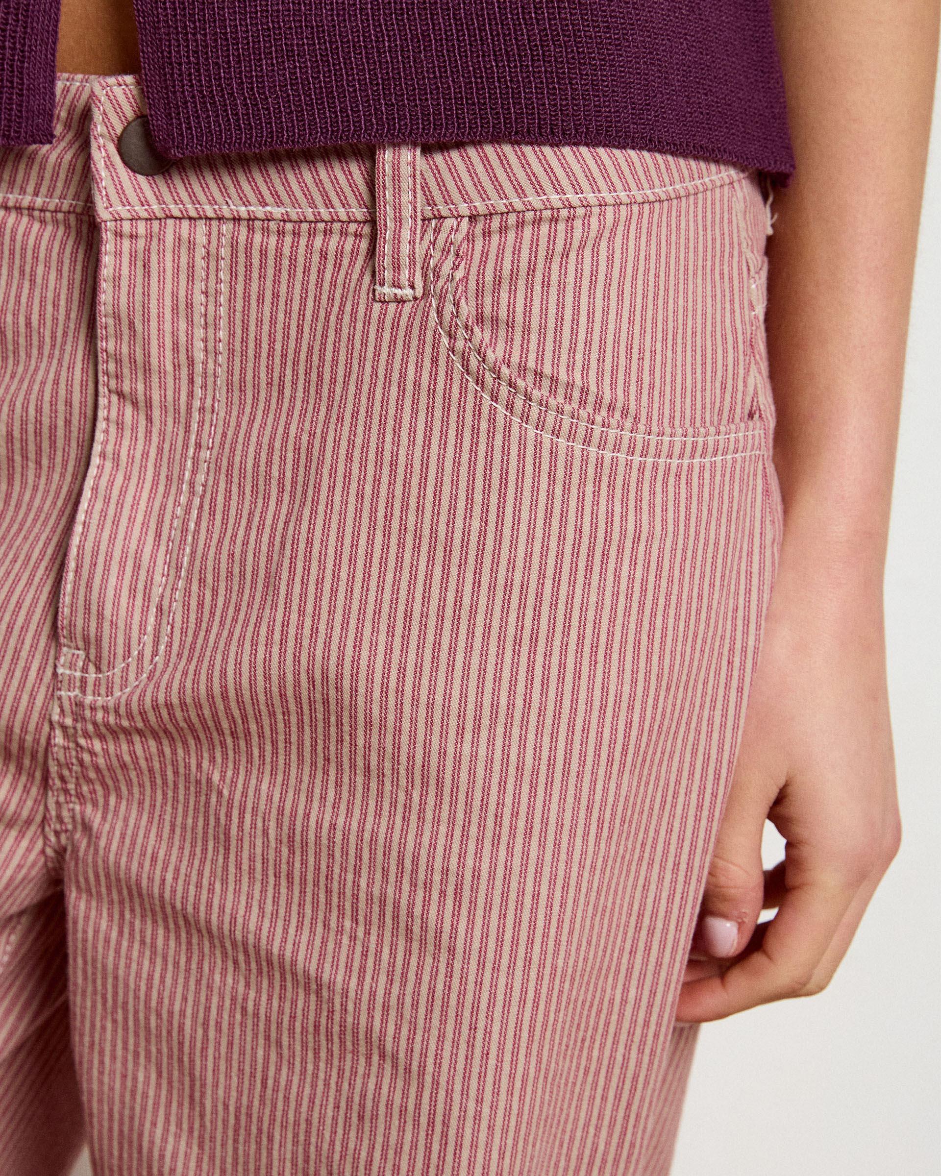 Jeans Rayas Rosa