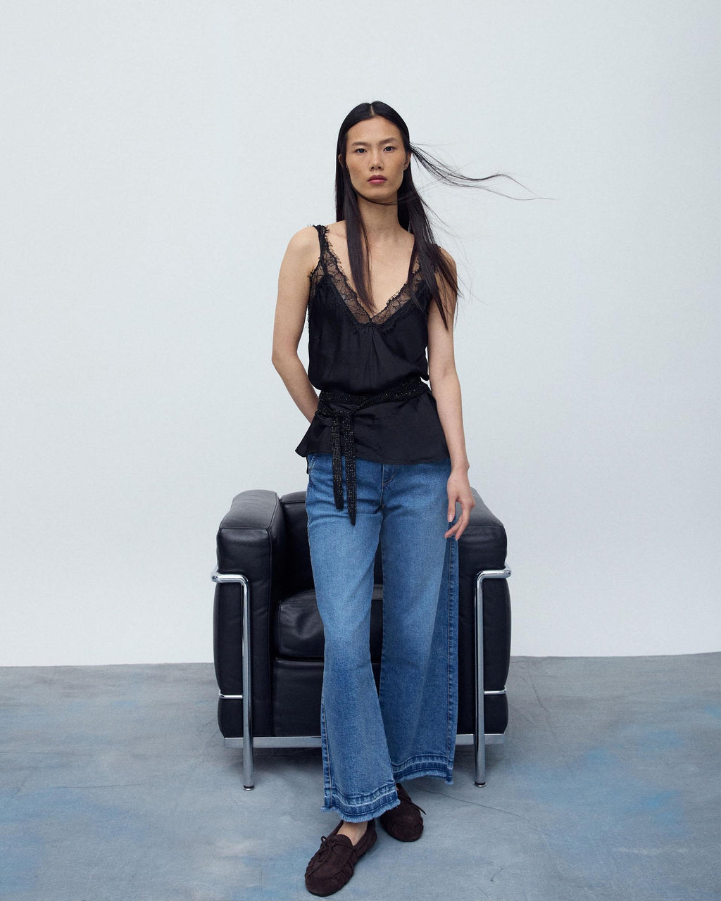 Jeans Ancho Recto Azul