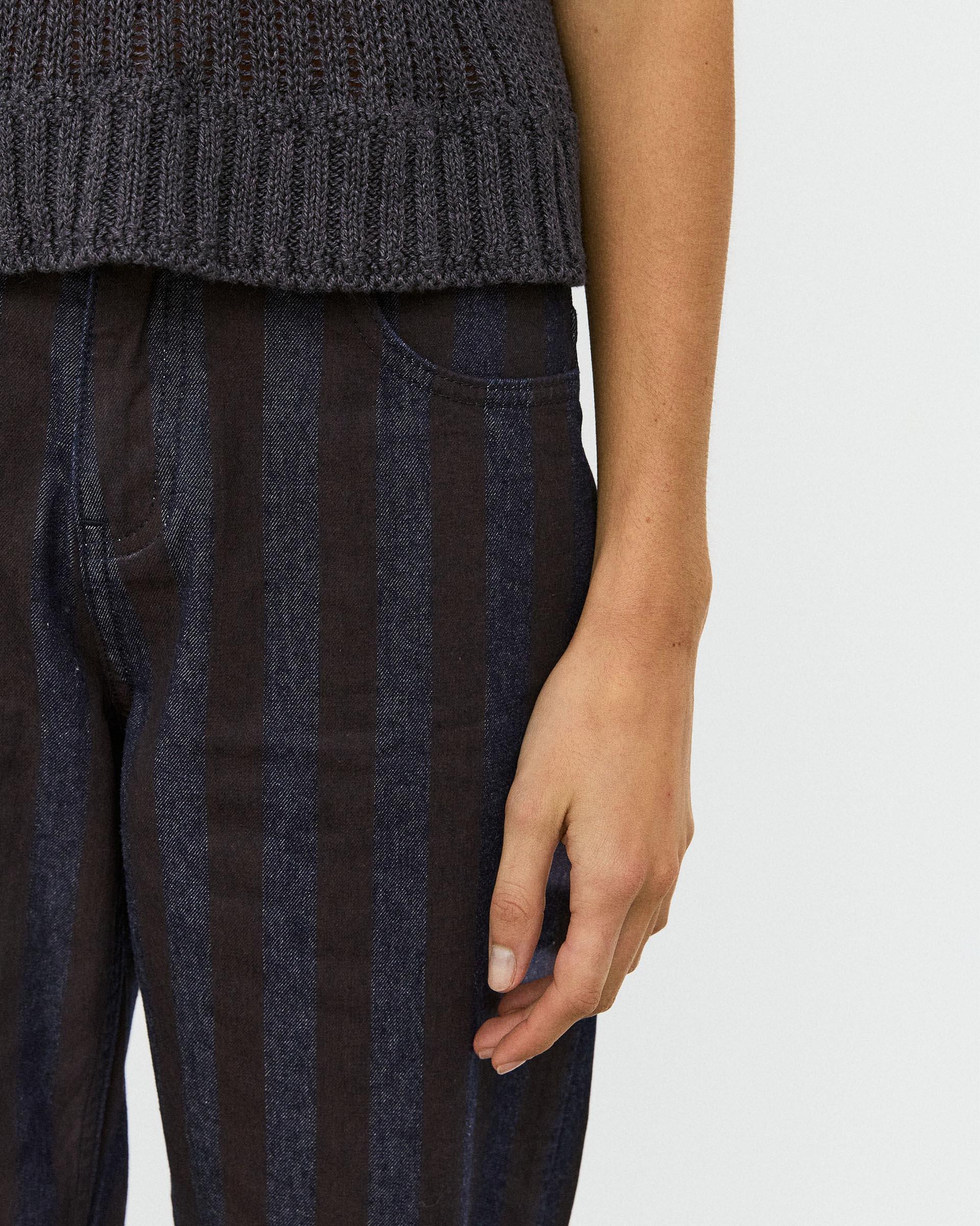 Jeans Balloon Rayas Azul Oscuro