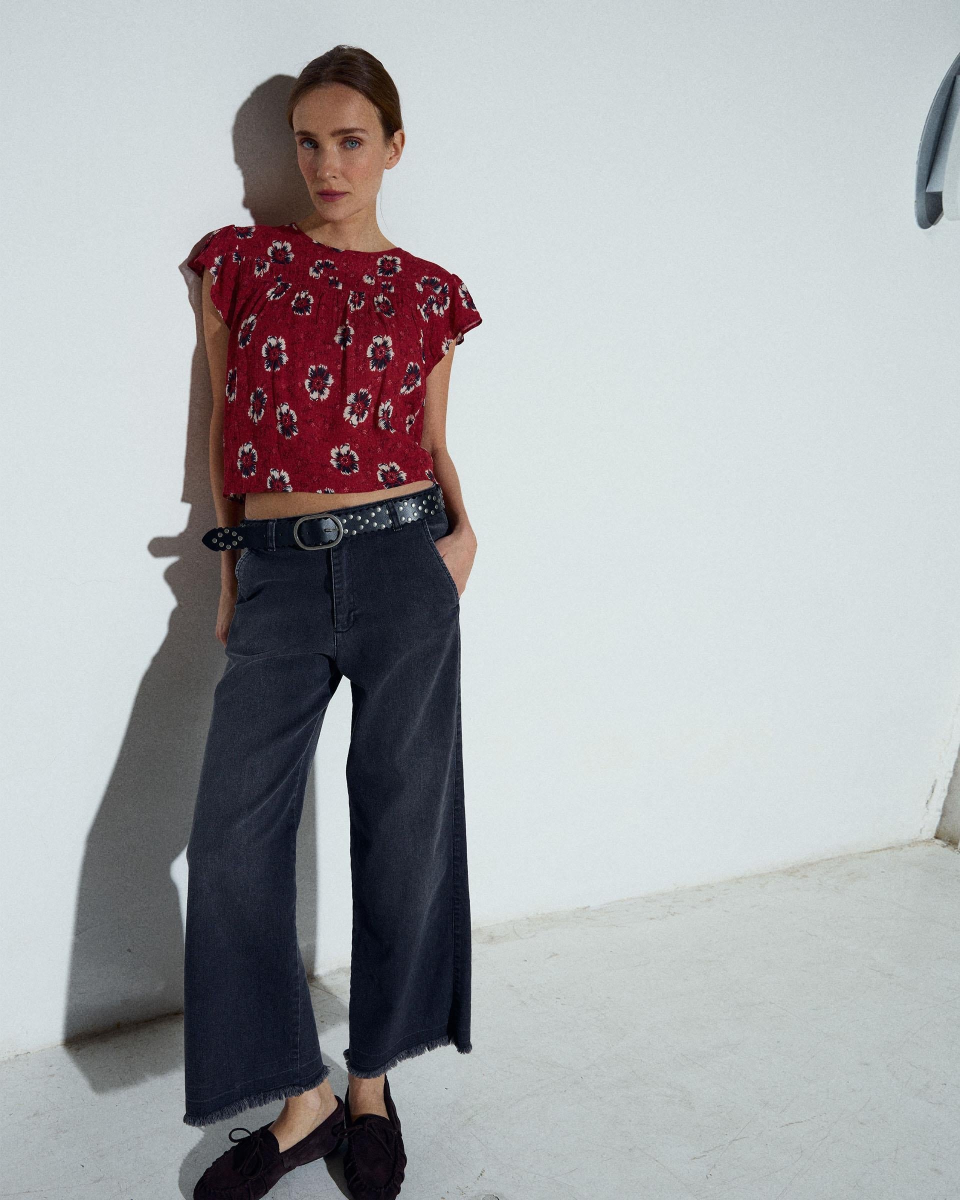 Jeans Ancho Recto Antracita