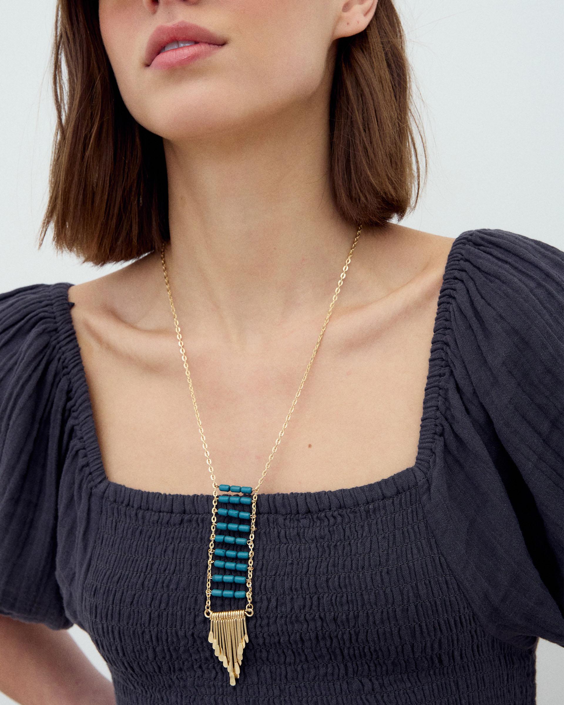 Collar Étnico Flecos Oro