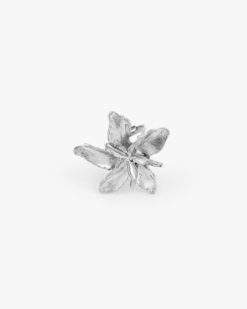 Anillo Flor Ajustable Plata