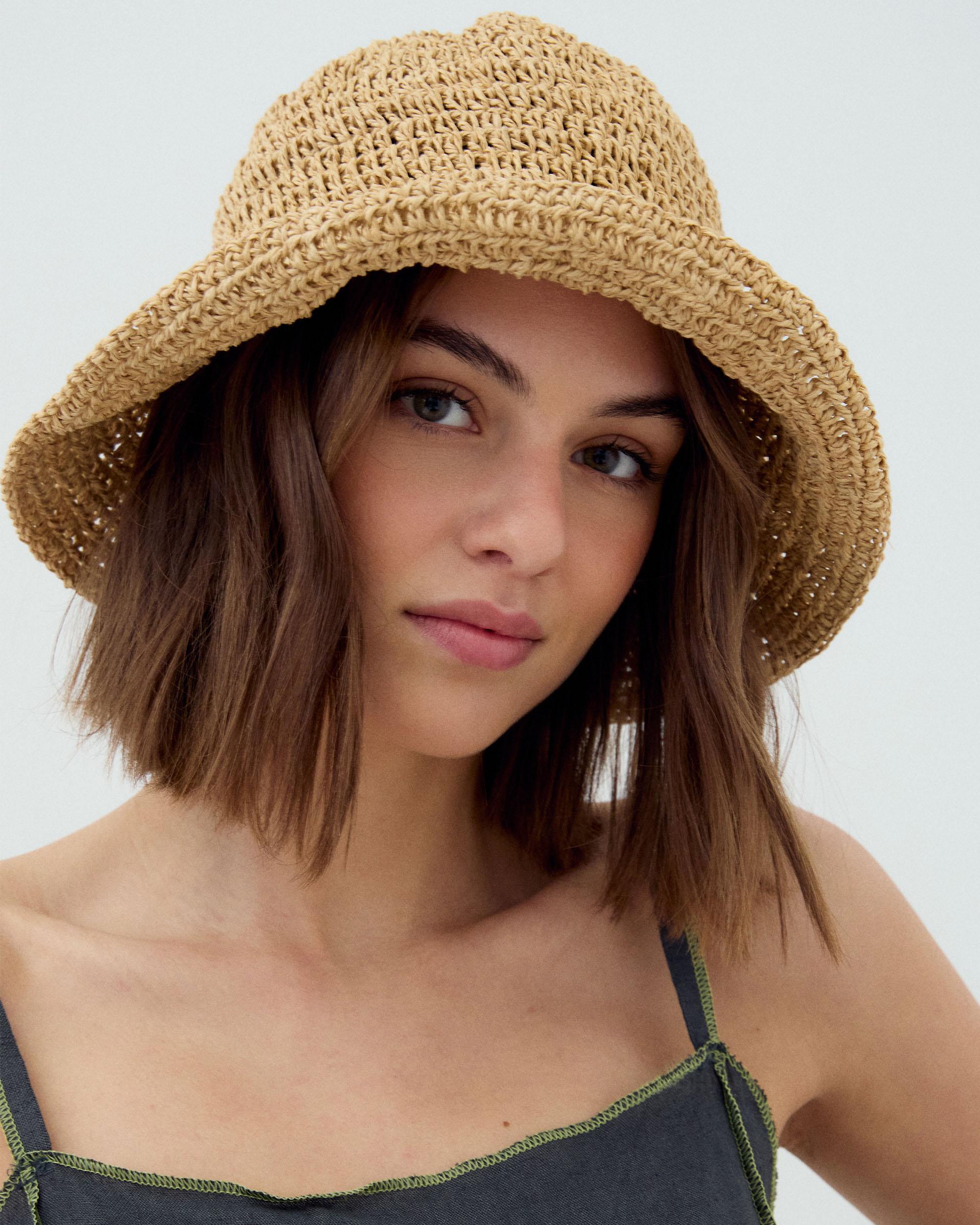 Gorro Rafia Beige